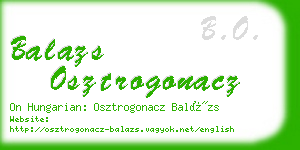 balazs osztrogonacz business card